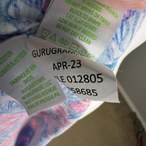 Lilly Pulitzer Size 0 Tunic Dress Babydoll Delaney Smocked Square Neck - Picture 9 of 9